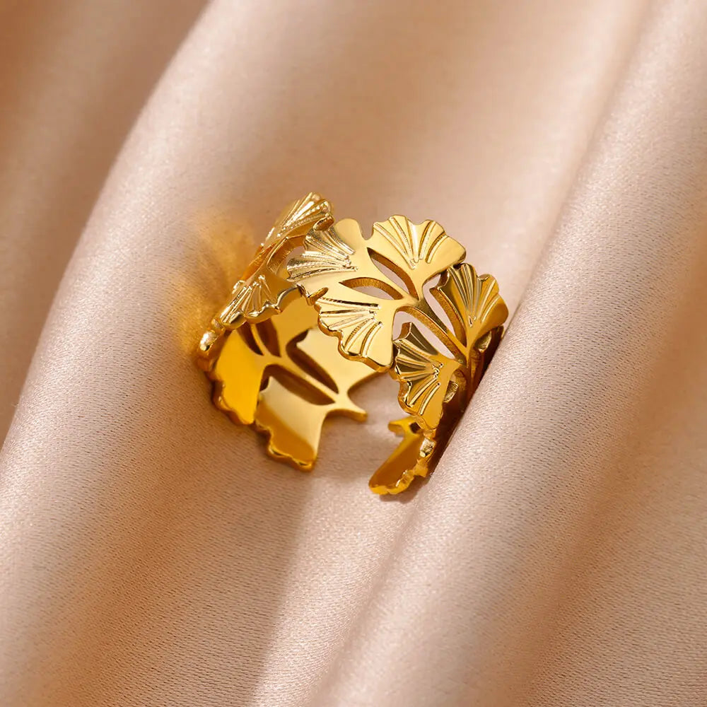 BAGUE "FLEUR D'OR"
