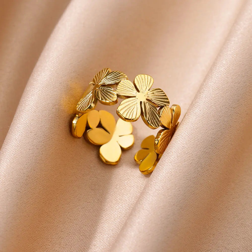 BAGUE "FLEUR D'OR"