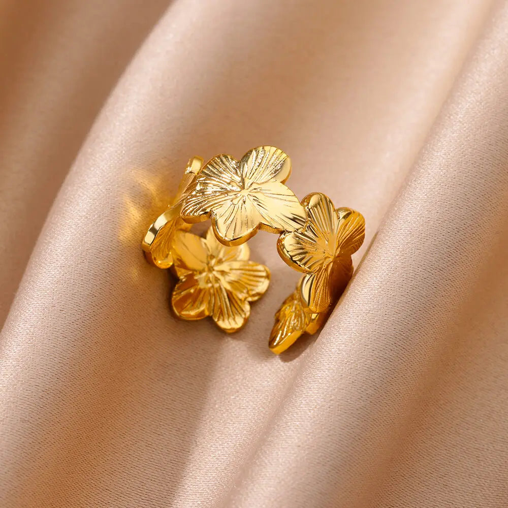 BAGUE "FLEUR D'OR"